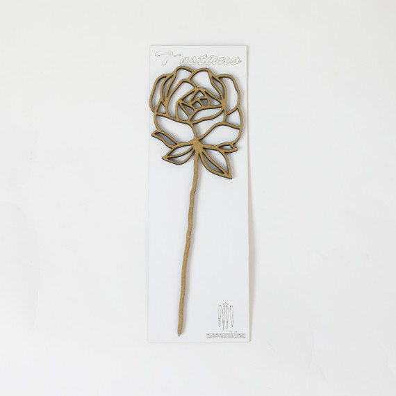 Punt de llibre rosa de fusta natural