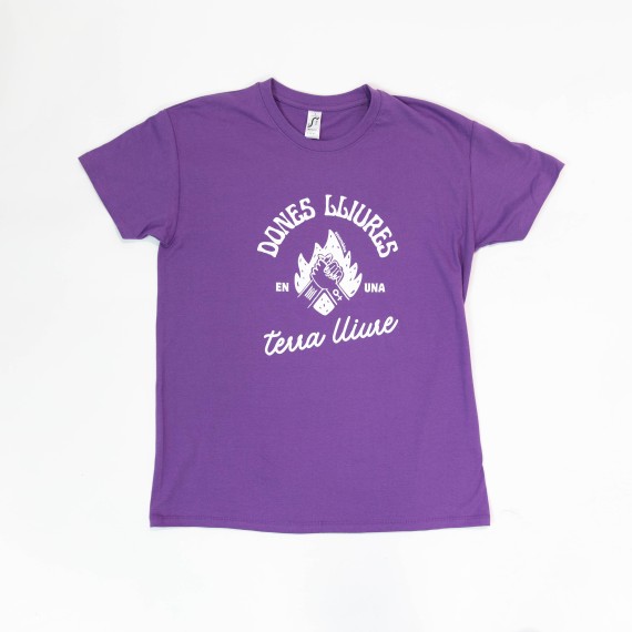 Samarreta Feminista unisex "Dones lliure..." color lila
