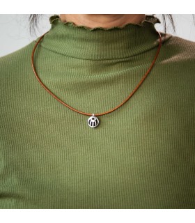 Penjoll estelada circular cordó marró