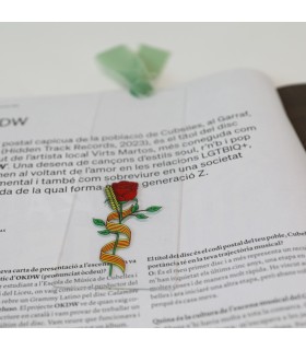 Punt de llibre acrílic de la rosa