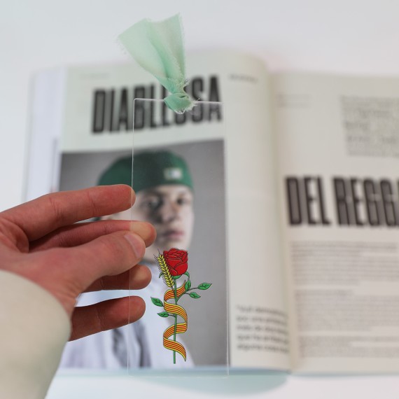 Punt de llibre acrílic de la rosa