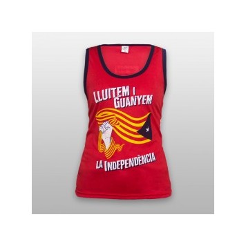 Lot samarreta tirants  "Lluitem i guanyem la independència"