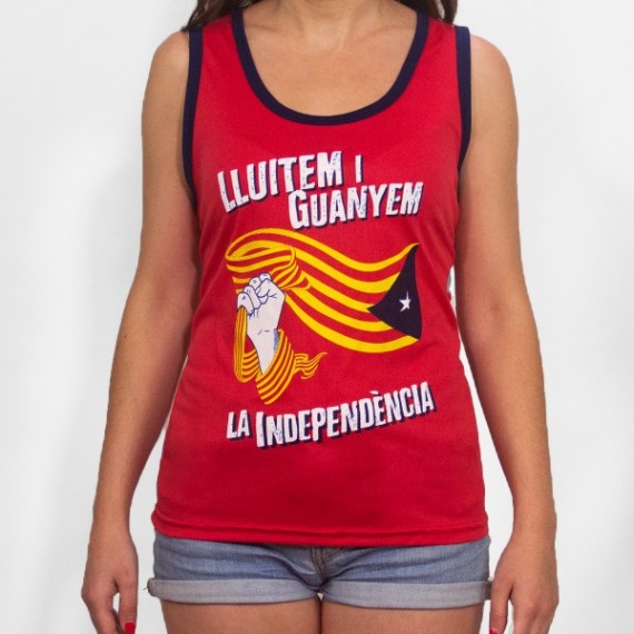 Lot samarreta tirants  "Lluitem i guanyem la independència"