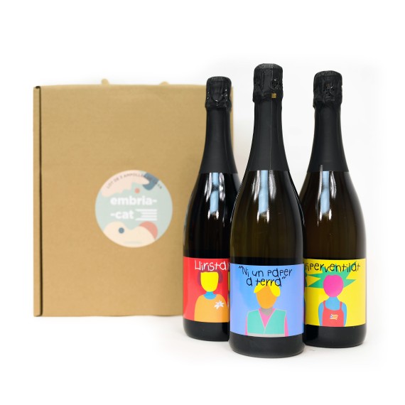 Lot de 3 ampolles de cava "Embria-cat"
