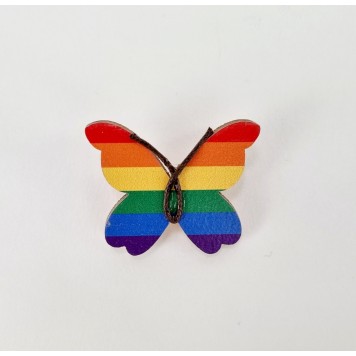 Papallona de fusta LGTBI