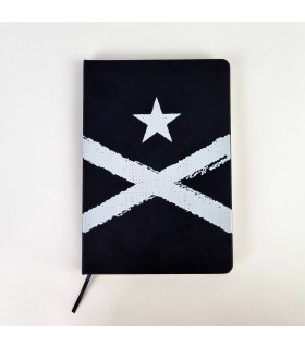 Llibreta amb goma bandera negra