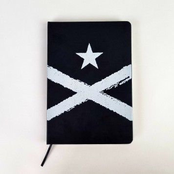 Llibreta amb goma bandera negra