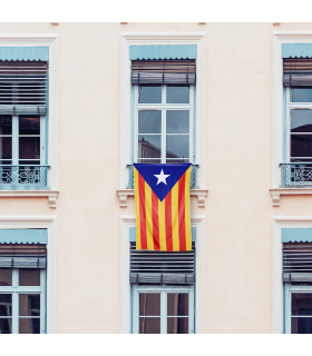Estelada blava 147x100 cm - amb anells