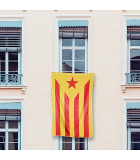 Estelada vermella gegant 240x160 cm