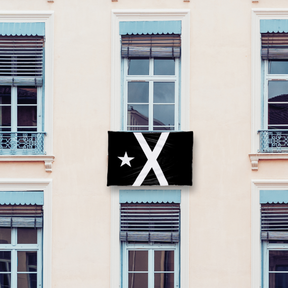 Bandera negra de 100x150 cm