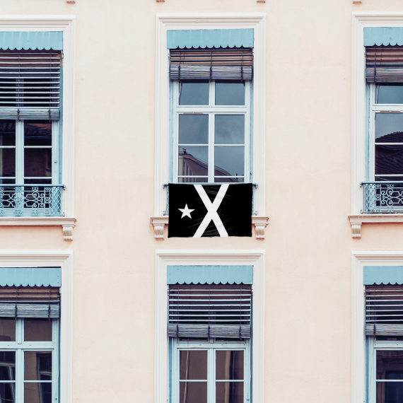 Bandera negra de 70x100 cm