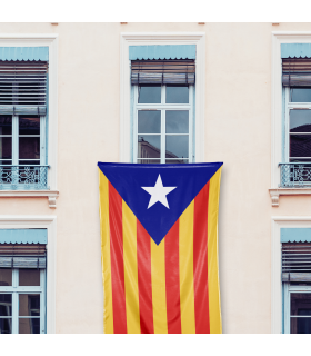 Estelada blava 300x200 cm - amb anells