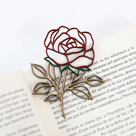 Punt de llibre Rosa de Sant Jordi